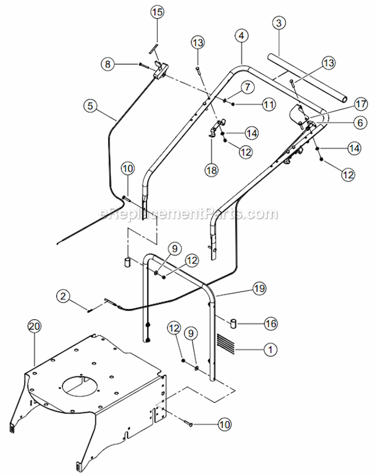 Decals Diagram and Parts List for WV190  Bear Cat Auger